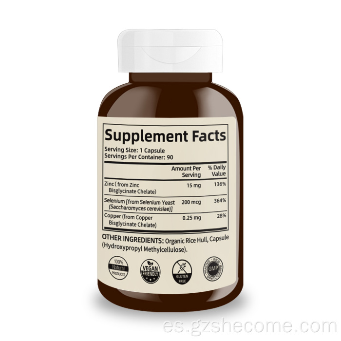 Shecome Zinc Plus Selenio Cápsulas Soporte Antioxidante